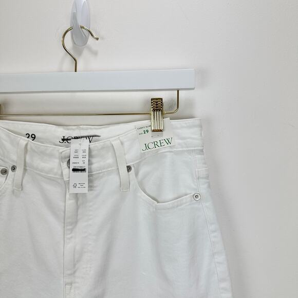 J.Crew Curvy Slim Wide Leg Jean White High Waisted Classic Denim US 29 NWT - Picture 9 of 14